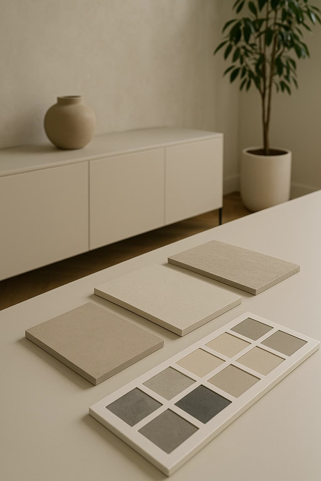Selección de acabado y color de microcemento con el cliente